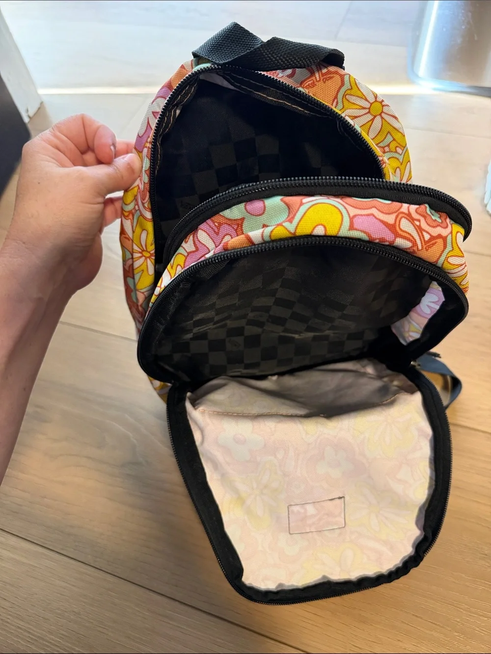 Vans Kids Floral Mini Backpack - Yellow, Pink & Mint